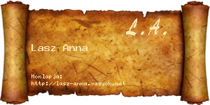 Lasz Anna névjegykártya