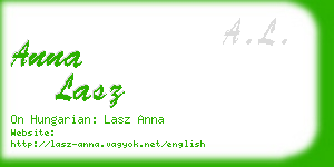 anna lasz business card